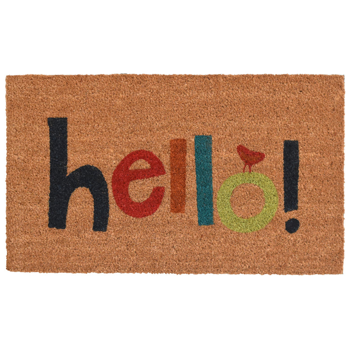 Colorful Hello Doormat 17"x29"
