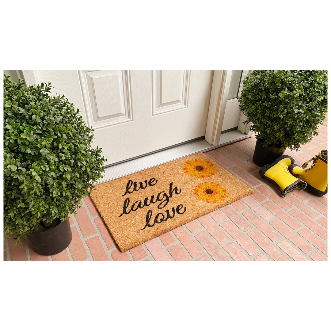 Sunflower Live Laugh Love Doormat 17"x29"