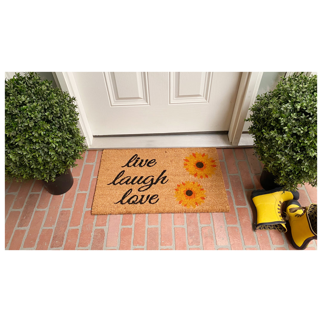 Sunflower Live Laugh Love Doormat 17"x29"