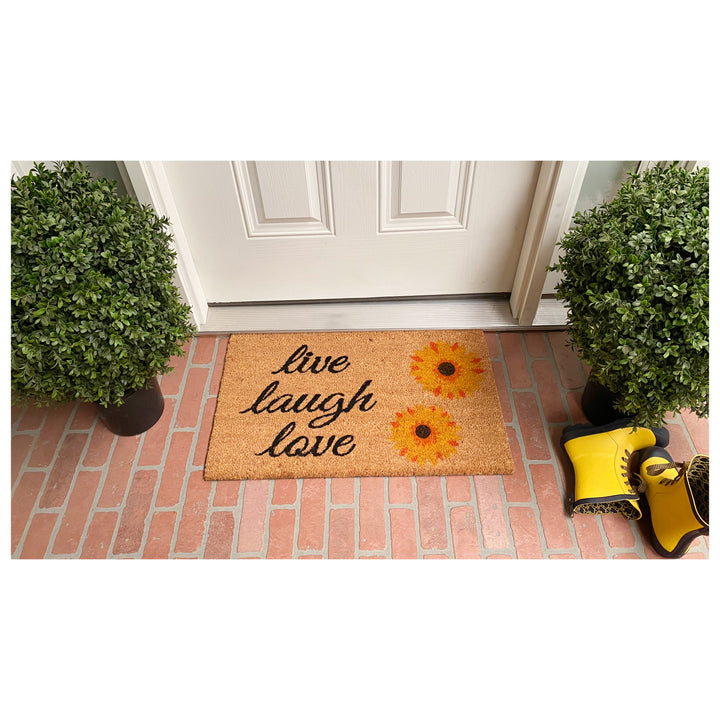 Sunflower Live Laugh Love Doormat 17"x29"