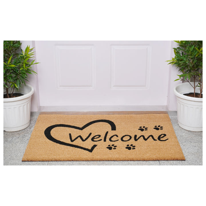 Open Heart Paws Doormat 17"x29"