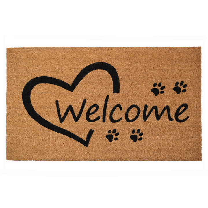 Open Heart Paws Doormat 17"x29"