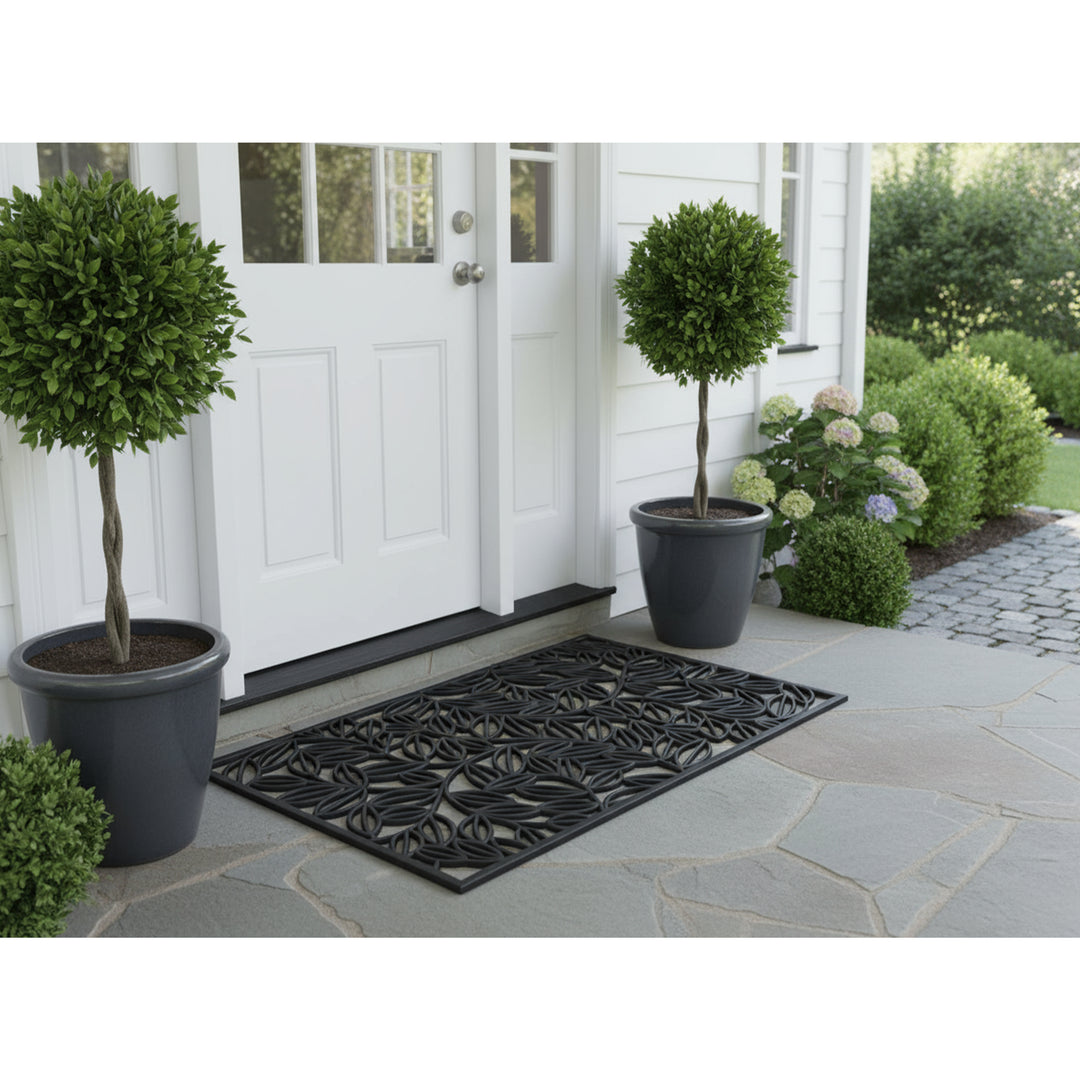 Lilac Vine Rubber Doormat