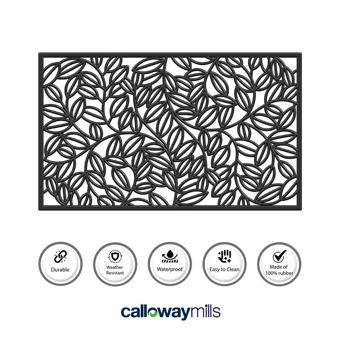 Lilac Vine Rubber Doormat