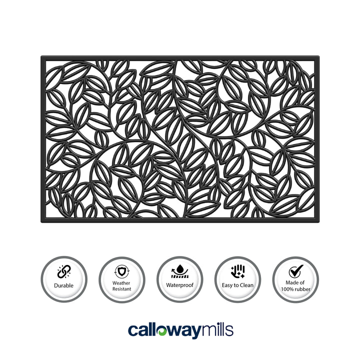 Lilac Vine Rubber Doormat