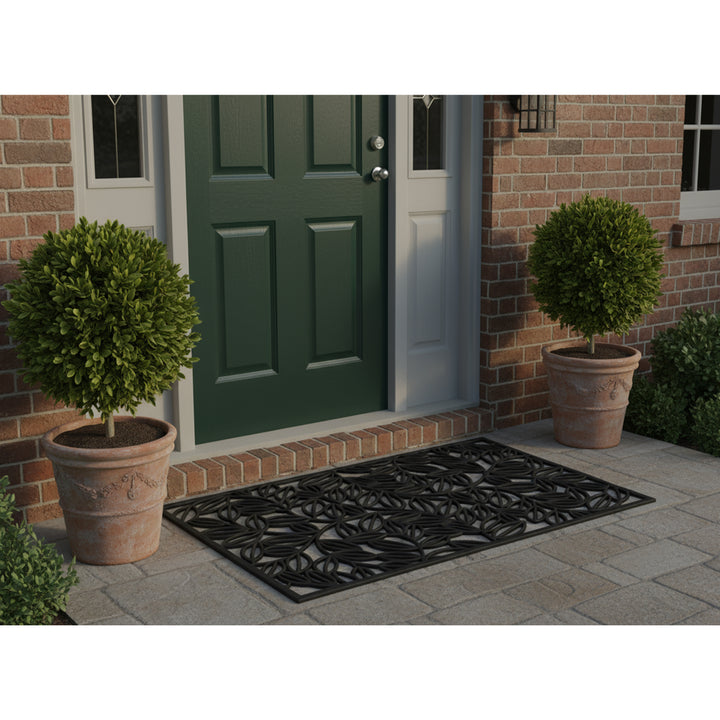 Lilac Vine Rubber Doormat