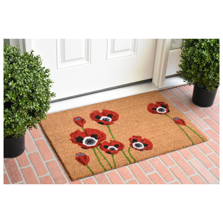 Red Poppies Doormat 17"x29"