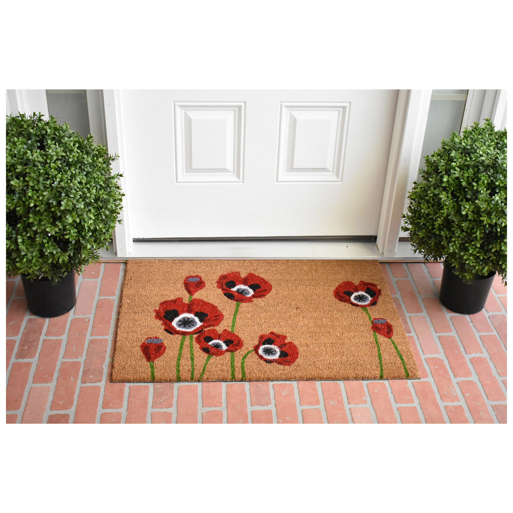 Red Poppies Doormat 17"x29"