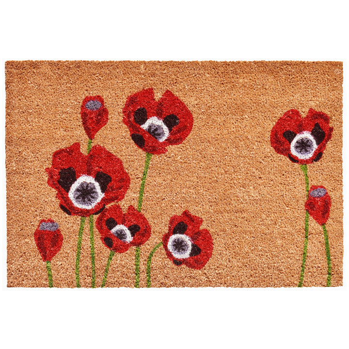 Red Poppies Doormat 17"x29"