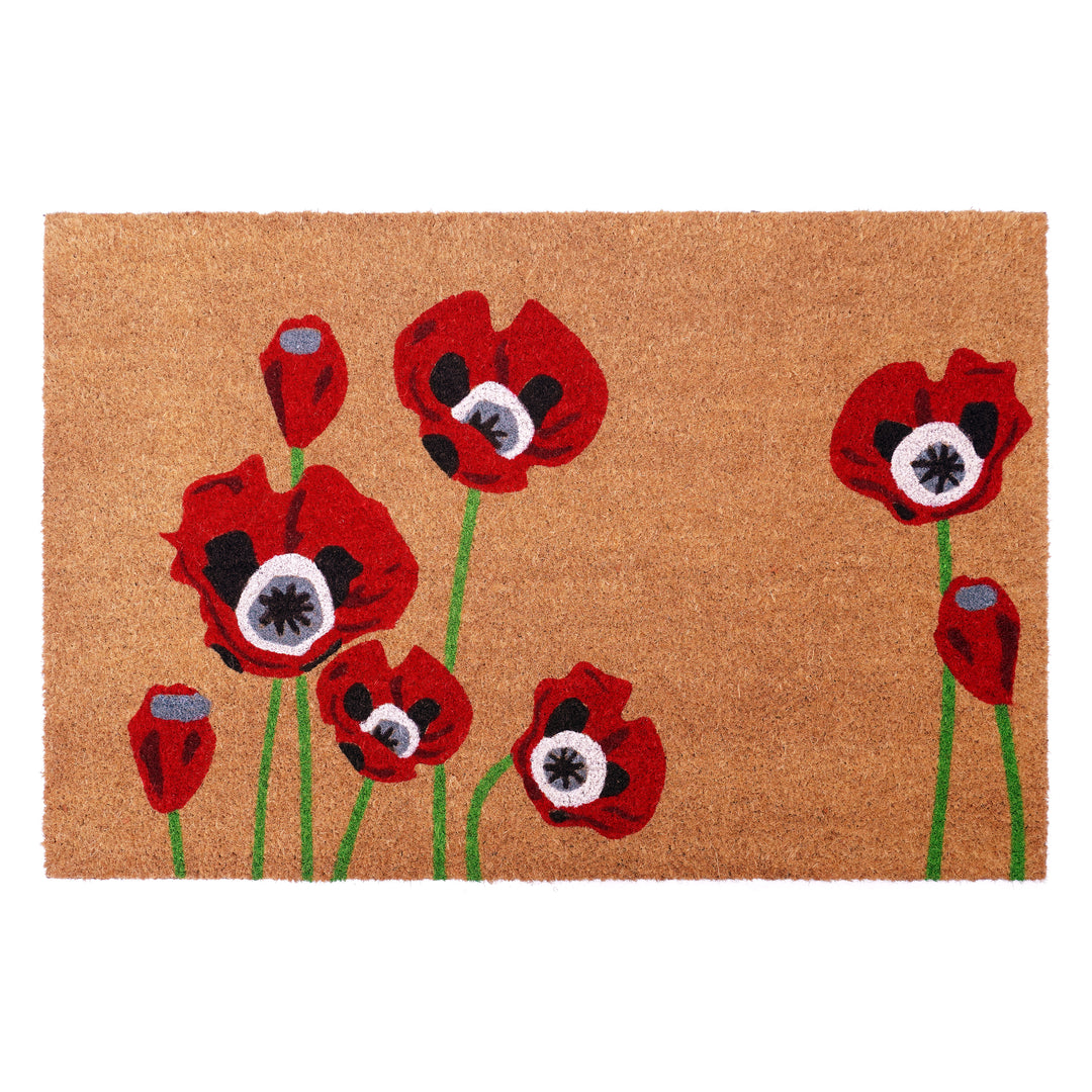 Red Poppies Doormat 24"x36"