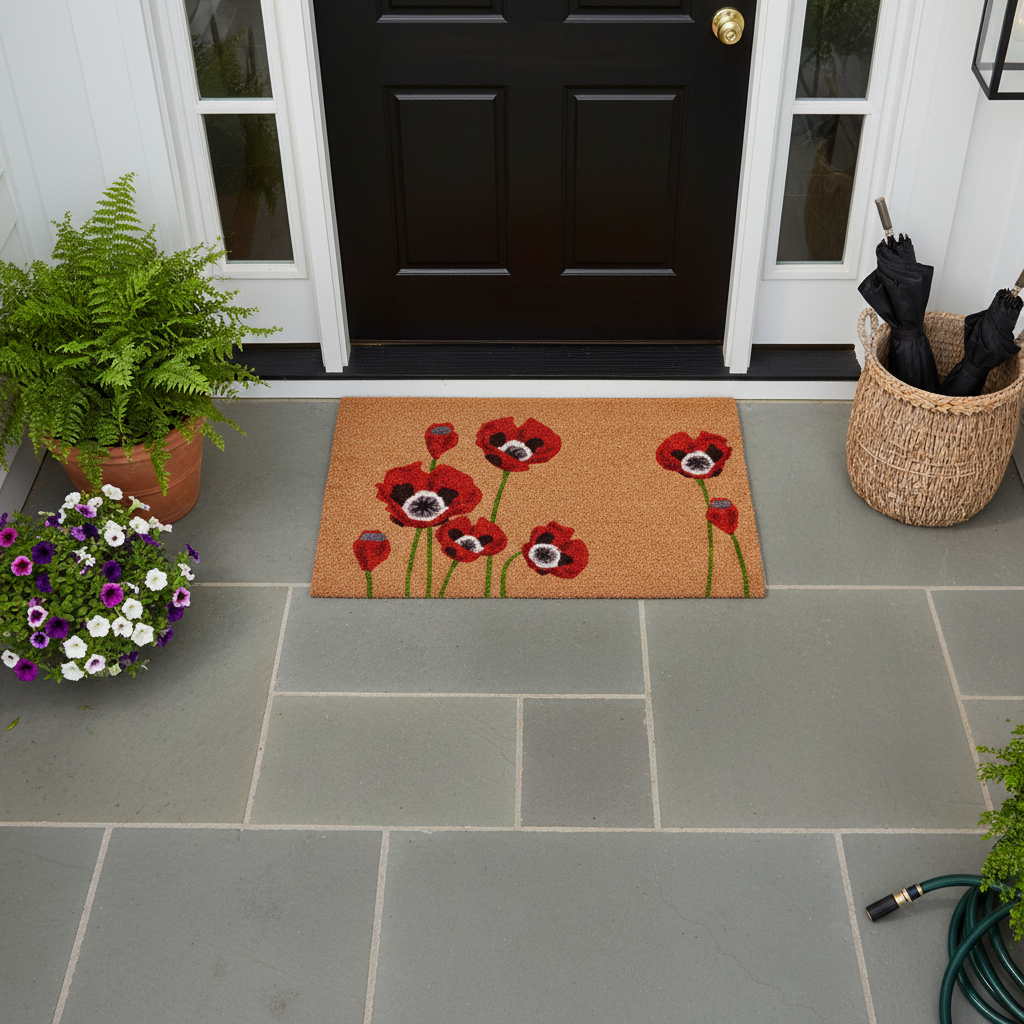Red Poppies Doormat