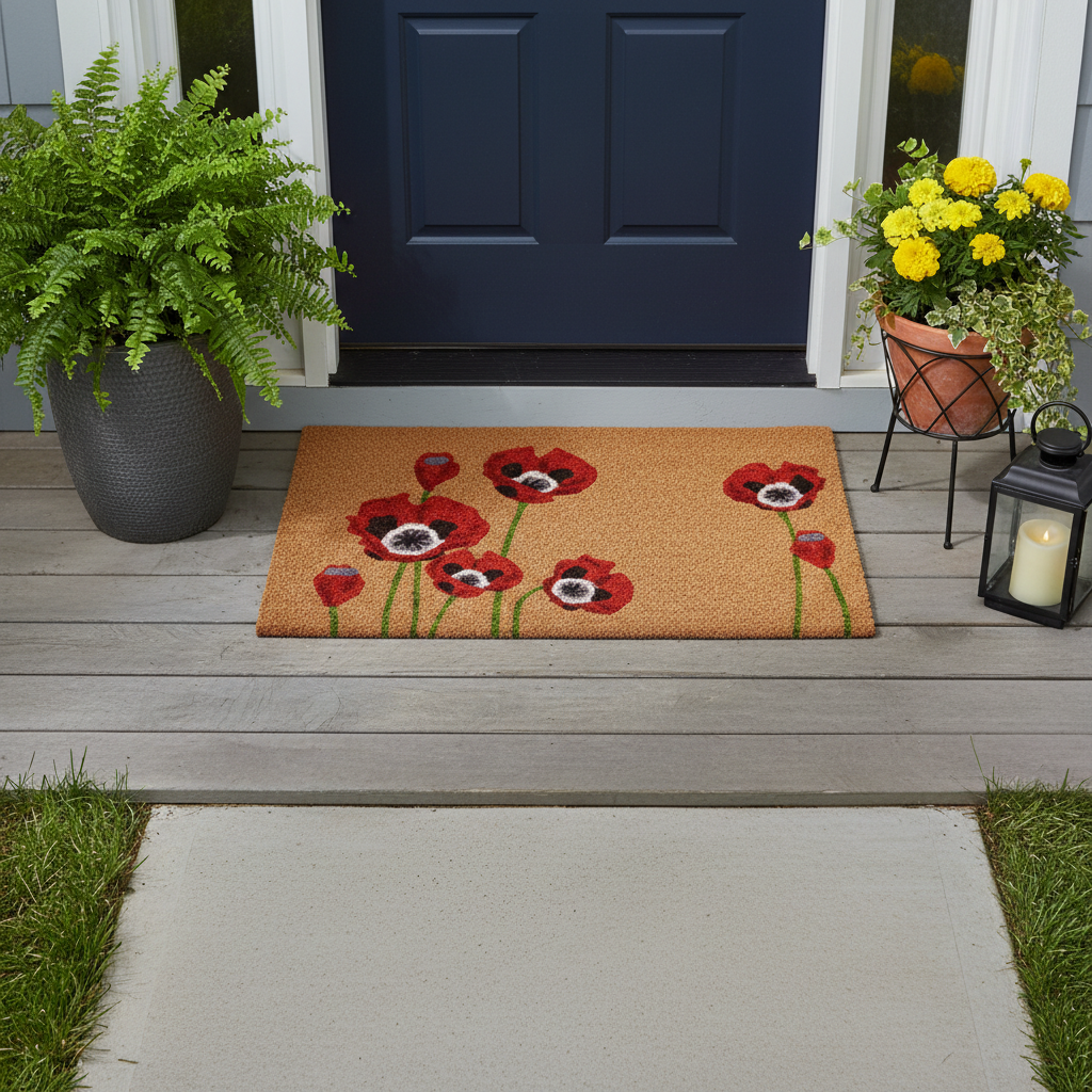 Red Poppies Doormat