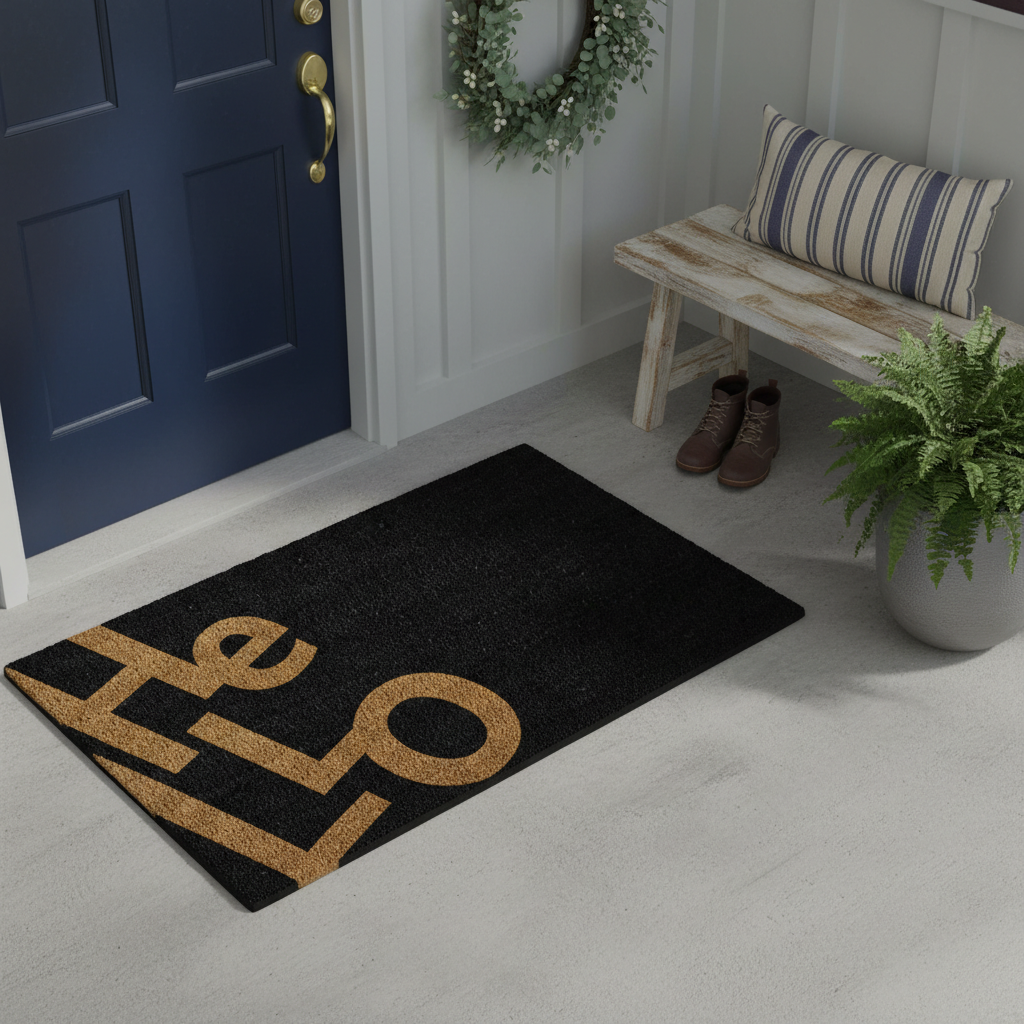 Angle Hello Doormat