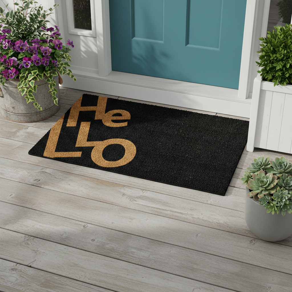 Angle Hello Doormat