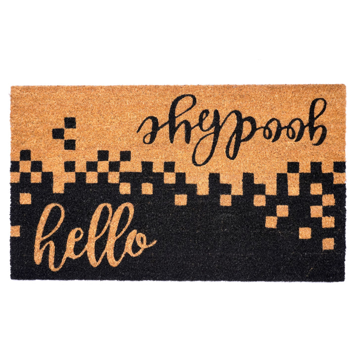 Pixel Hello/ Goodbye Reversible Doormat