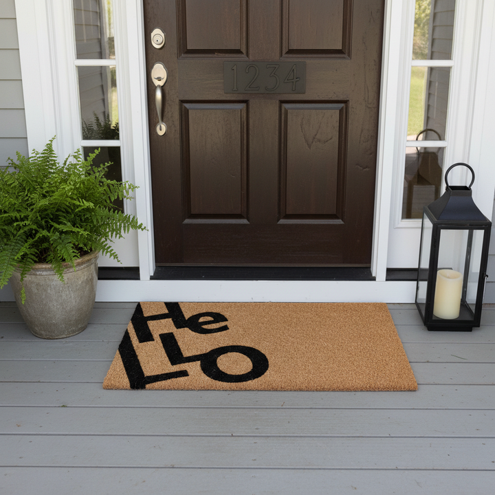 Angle Hello Doormat