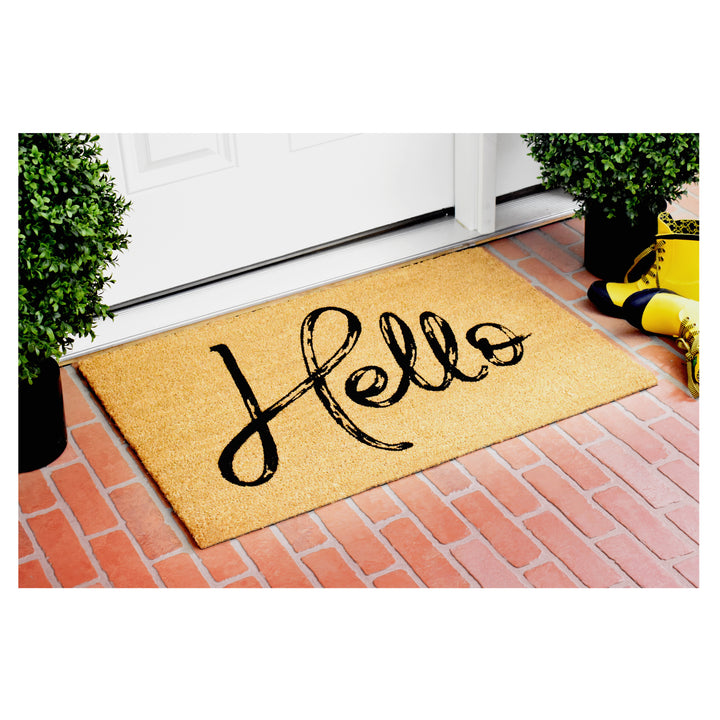 Canty Hello Natural Doormat 24"x36"