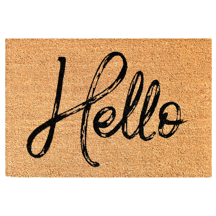 Canty Hello Natural Doormat 24"x36"