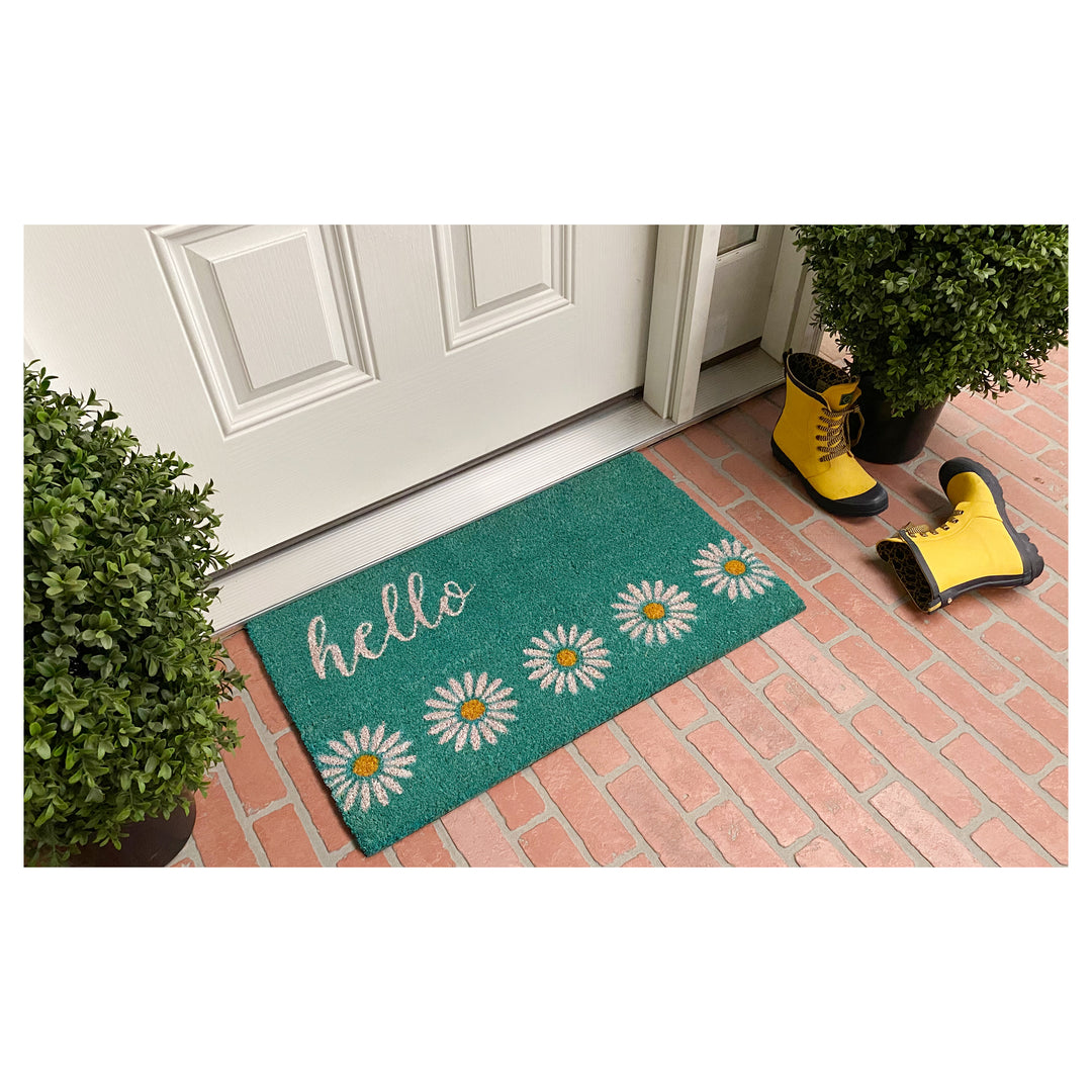 Daisy Hello Doormat 17"x29"