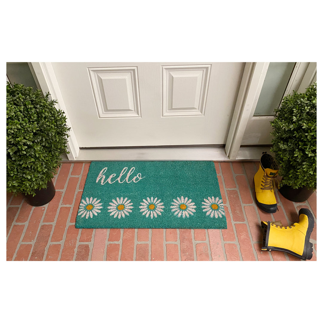 Daisy Hello Doormat 17"x29"
