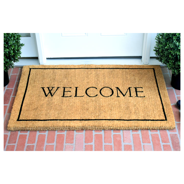 Welcome Border 100% Coir Doormat 24"x36"