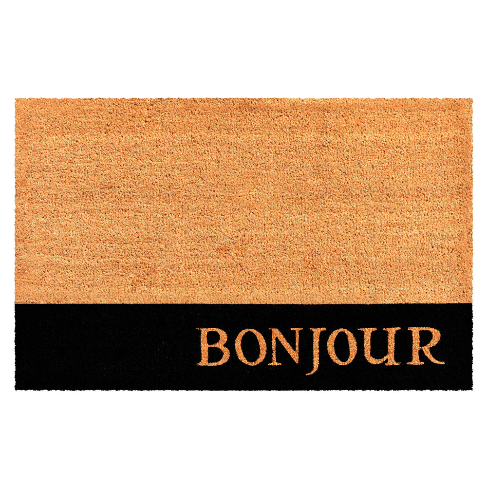 Bonjour Black Stripe Doormat 17"x29"