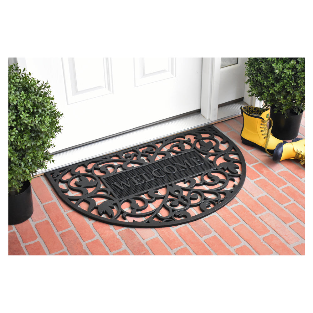 Welcome Arch Rubber Doormat 24"x36"