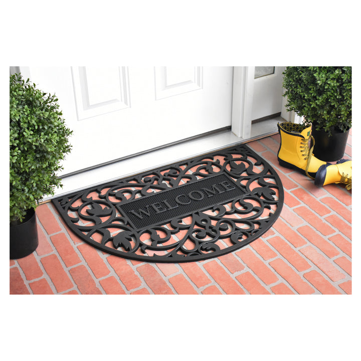 Welcome Arch Rubber Doormat 24"x36"