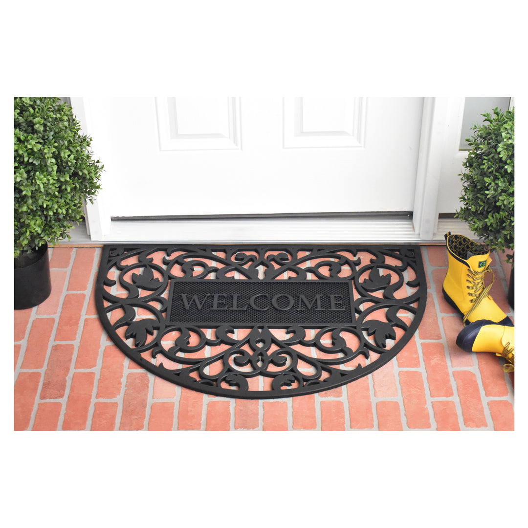 Welcome Arch Rubber Doormat 24"x36"
