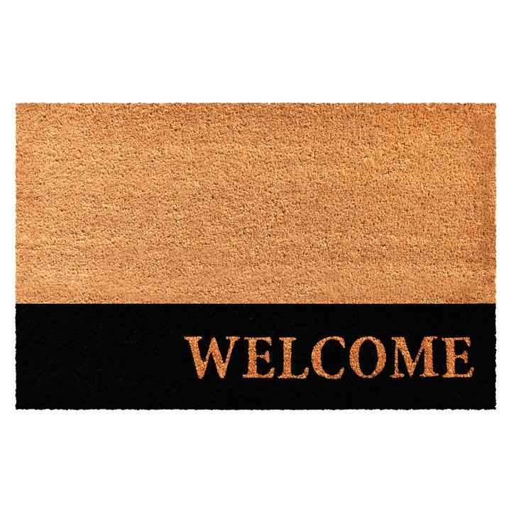Welcome Black Stripe Doormat 24"x36"