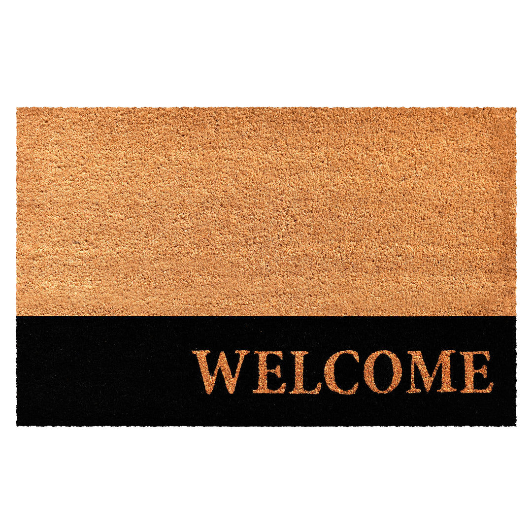 Welcome Black Stripe Doormat 24"x36"