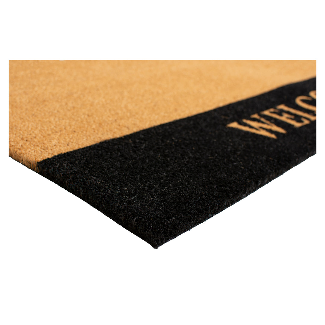 Welcome Black Stripe Doormat 30"x48"