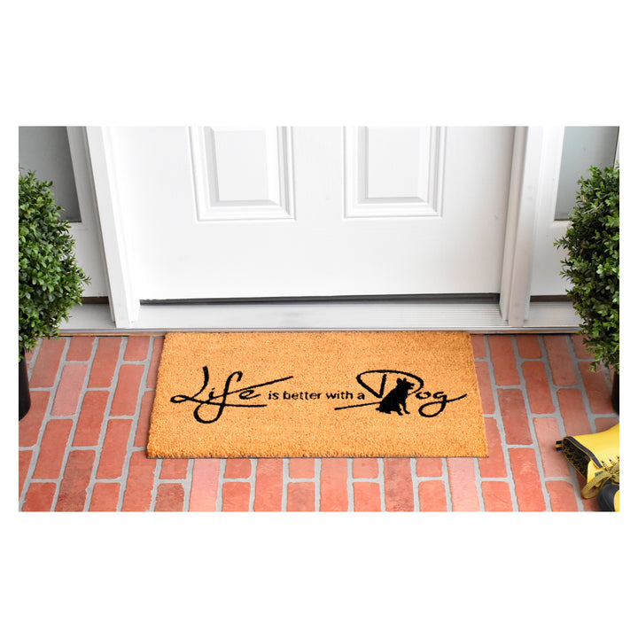 Life is Better with a Dog Doormat 17"x29"