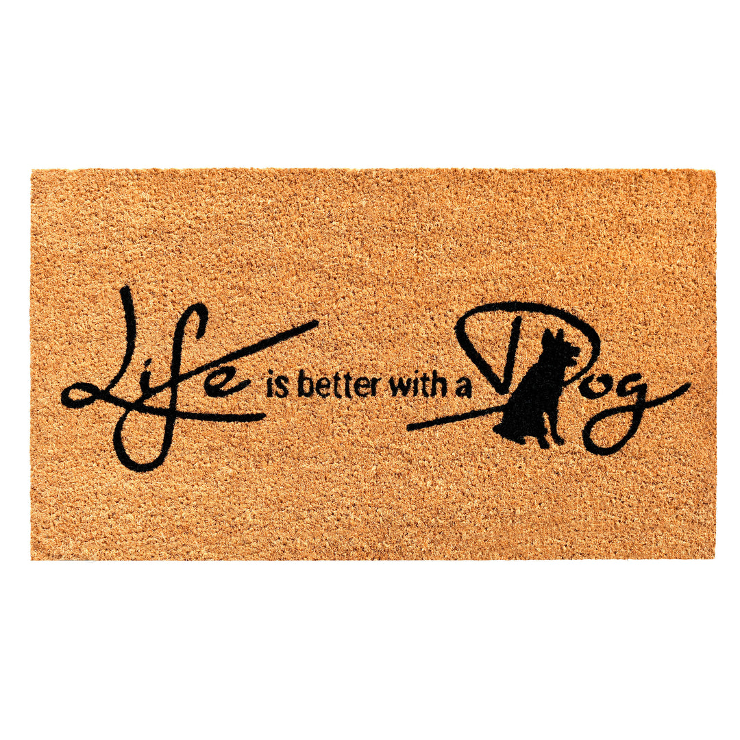 Life is Better with a Dog Doormat 17"x29"