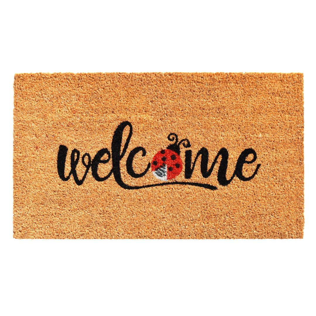 Welcome Ladybug Doormat 17"x29"