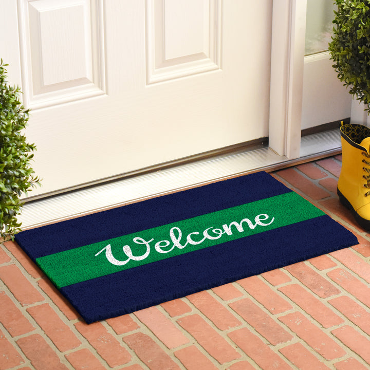 Welcome Stripe Doormat