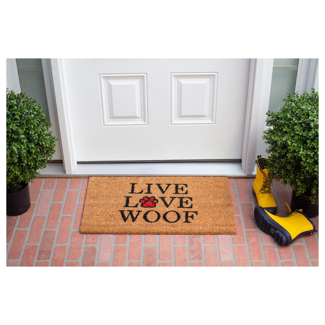Live Love Woof Doormat 17"x29"