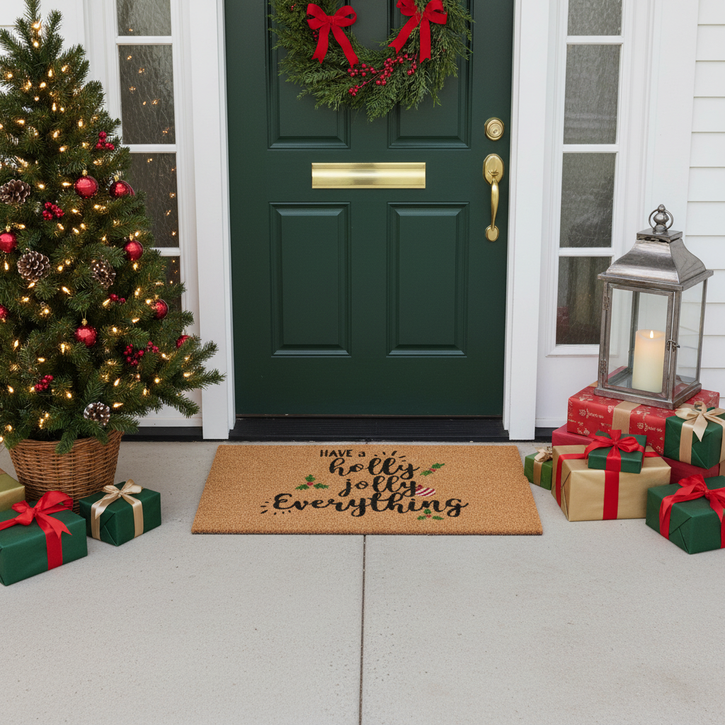 Holly Jolly Doormat