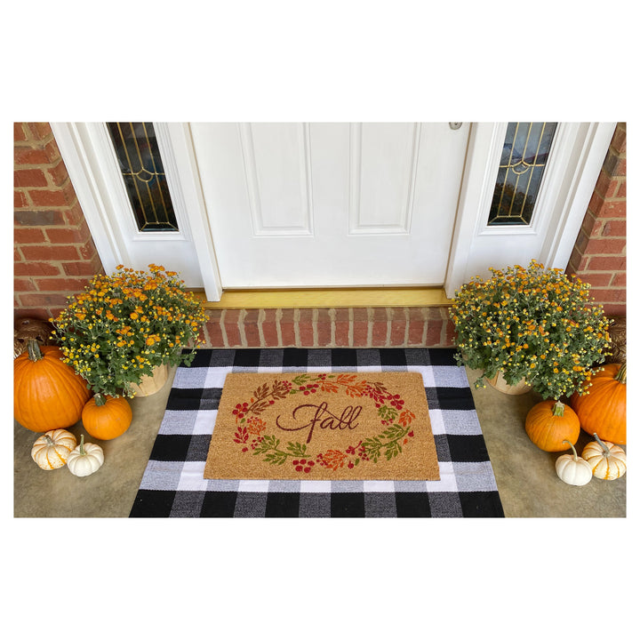Fall Wreath Doormat 17"x29"
