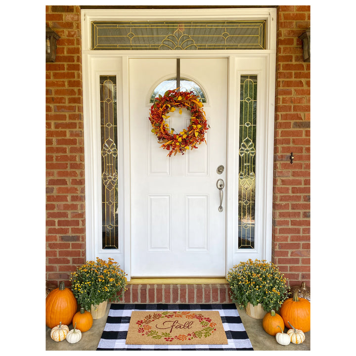 Fall Wreath Doormat 17"x29"