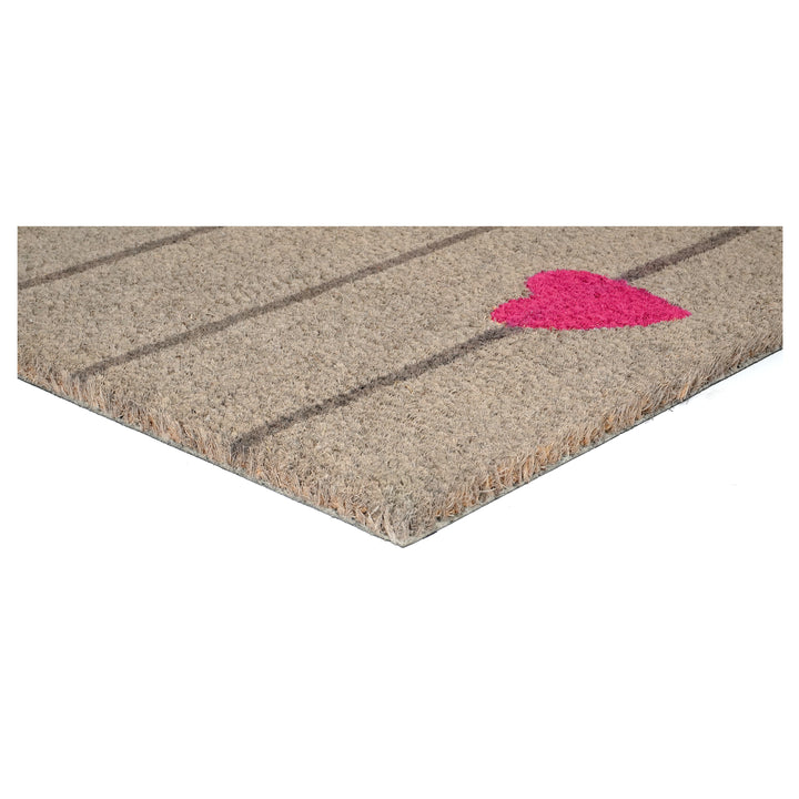 Pink Heart Doormat 17"x29"