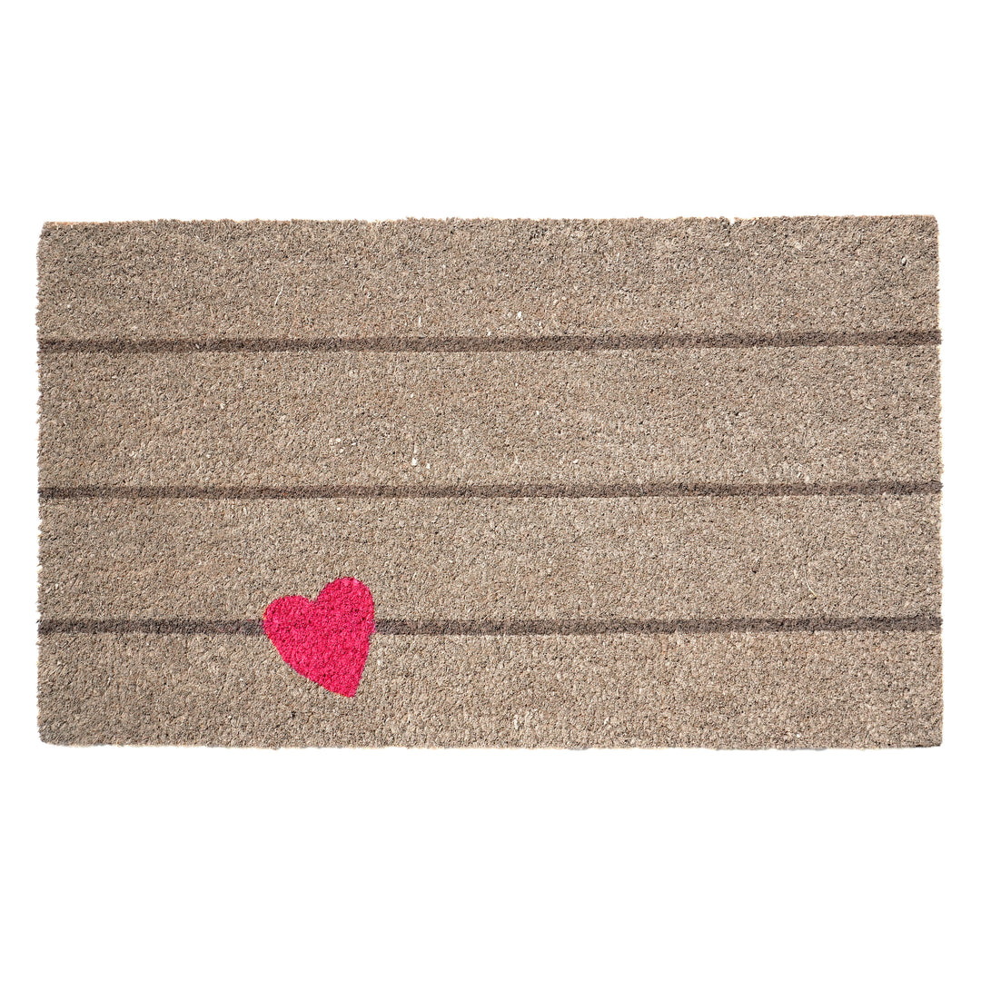 Pink Heart Doormat 17"x29"