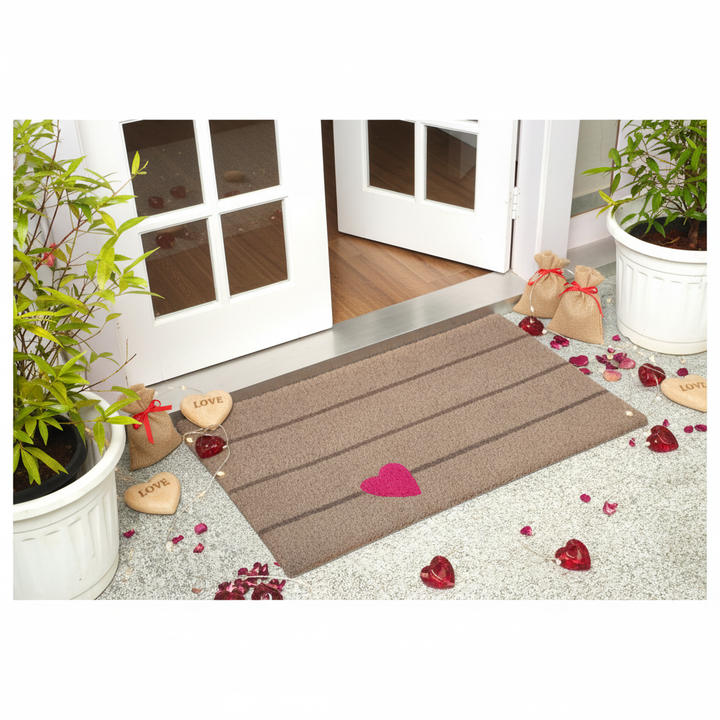Pink Heart Doormat