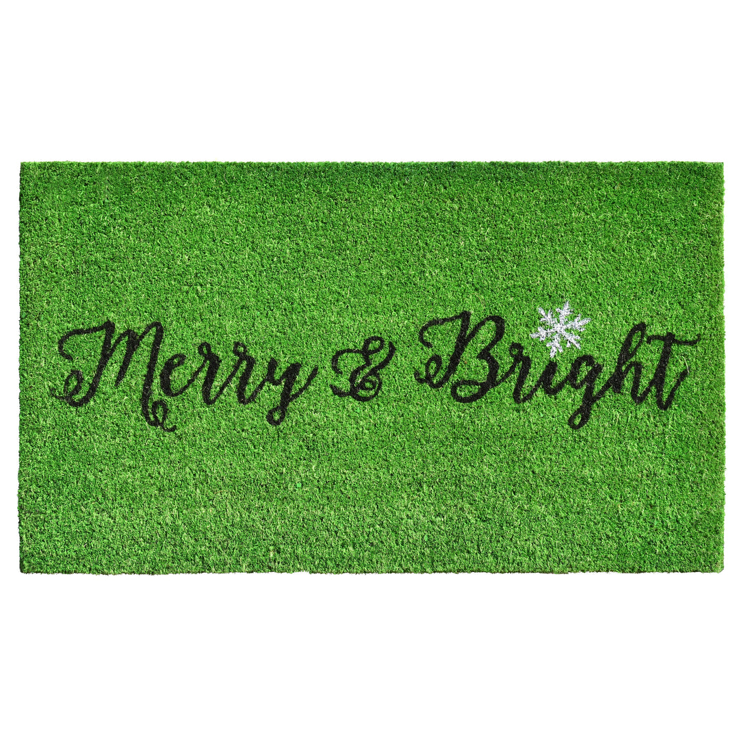 Green Merry & Bright Doormat 17"x29"