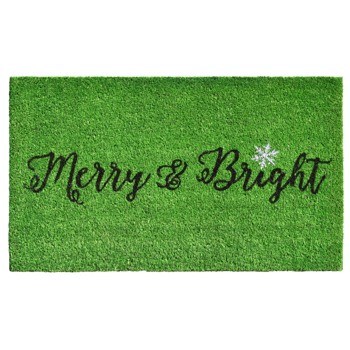 Green Merry & Bright Doormat 17"x29"