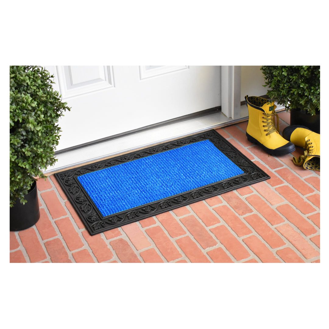 Tracscraper Blue Poly/Rubber Doormat 18"x30"
