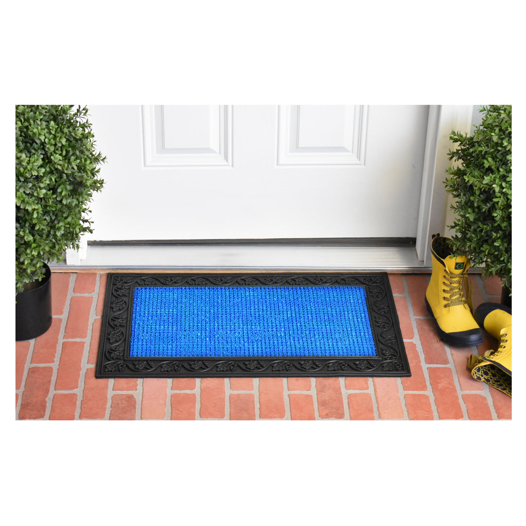 Tracscraper Blue Poly/Rubber Doormat 18"x30"