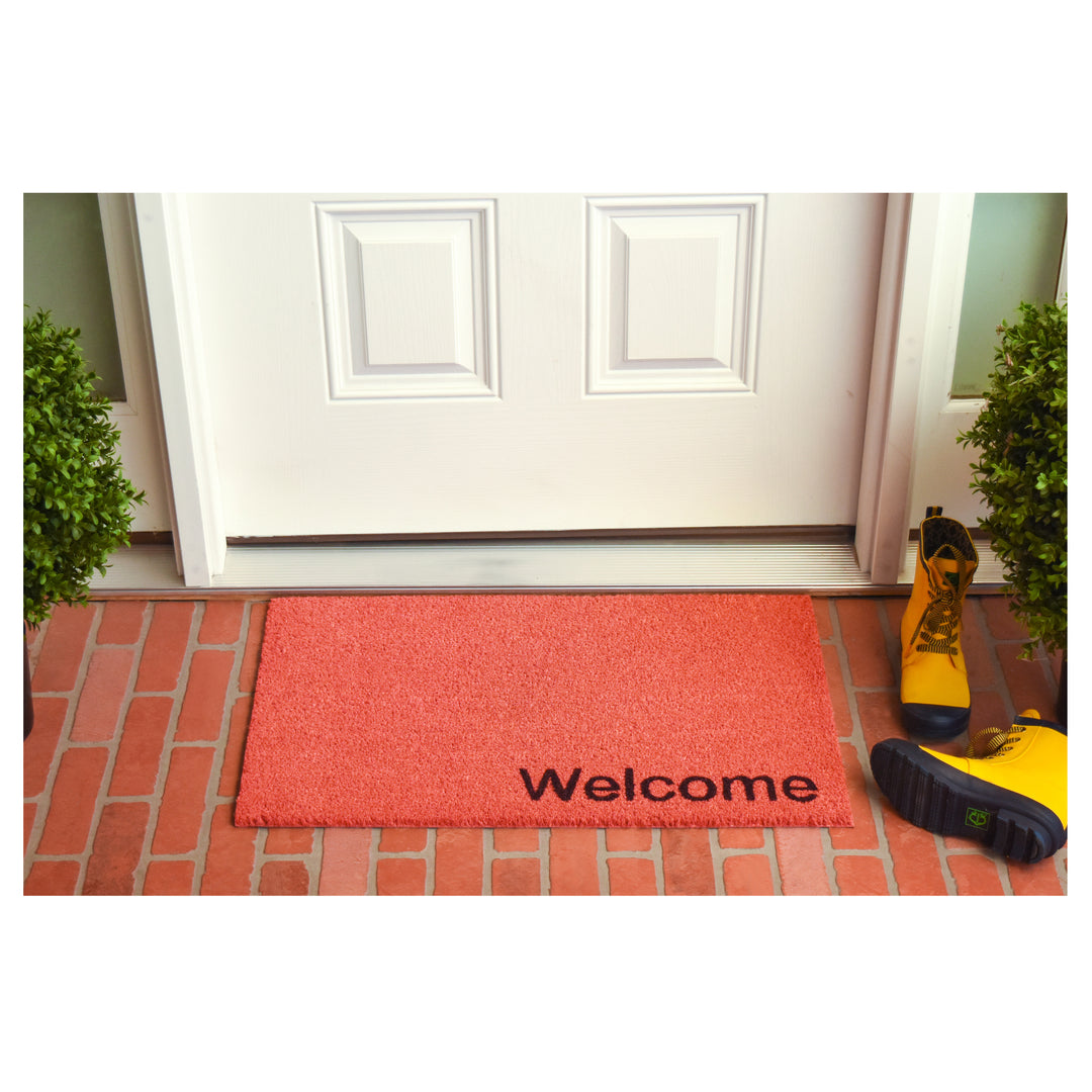 Collins Pink Pastel Welcome Doormat Pink / 17"x29"