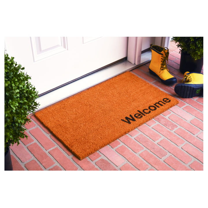 Collins Orange Pastel Welcome Doormat Orange / 17"x29"