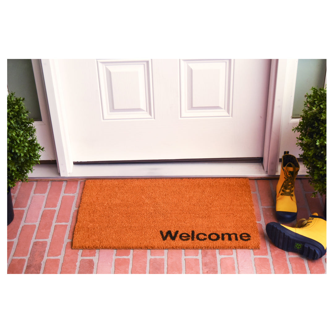 Collins Orange Pastel Welcome Doormat Orange / 17"x29"